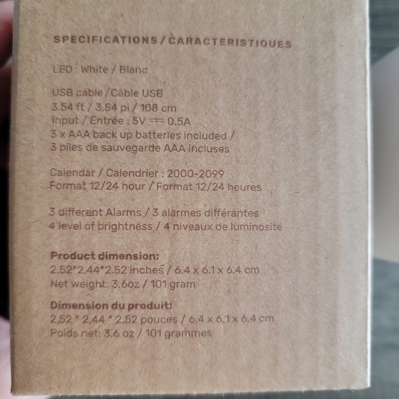 Cloudnola block clock alarm clock - Picture 4 of 9